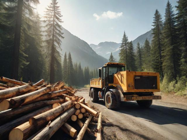 林木材装载机，装木材的装载机